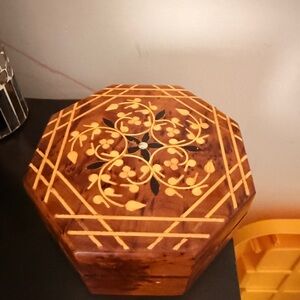 Wooden Octagonal Storage Box
